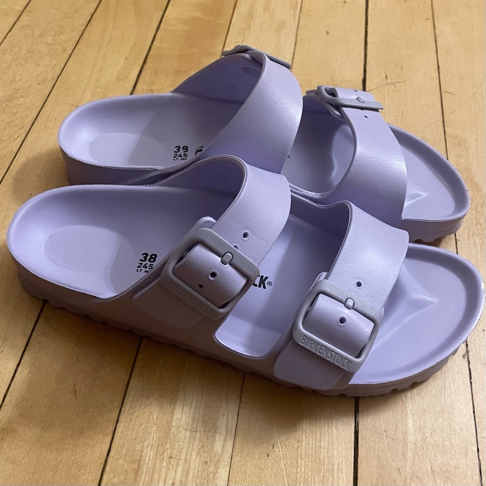 purple Birkenstocks